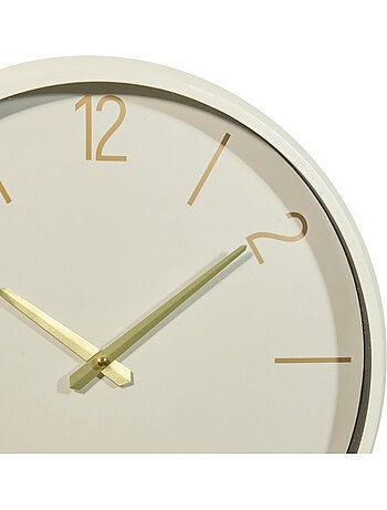 Horloge murale design épuré aiguilles dorées YANN