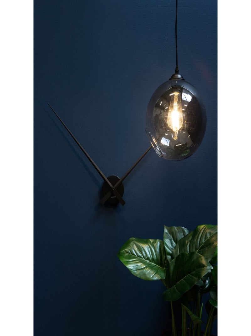 Horloge murale design minimaliste en métal LITTLE BIG TIME Noir - Kiabi