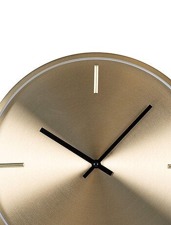 Horloge murale doré ronde en aluminium Ø 30 cm - House Nordic