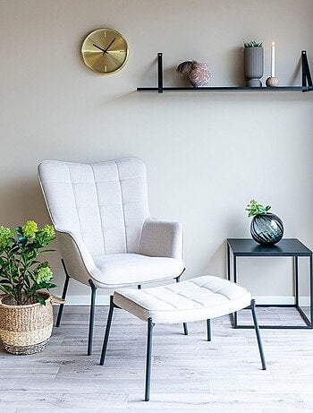 Horloge murale doré ronde en aluminium Ø 30 cm - House Nordic