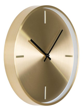 Horloge murale doré ronde en aluminium Ø 30 cm - House Nordic