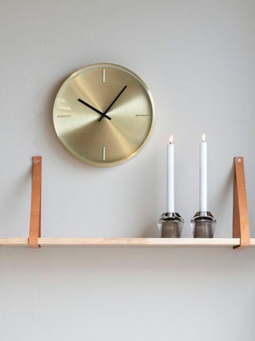 Horloge murale doré ronde en aluminium Ø 30 cm - House Nordic - Kiabi