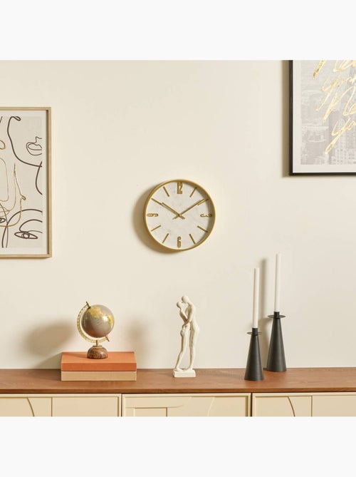 Horloge murale dorée effet marbre NATHALIE - Kiabi