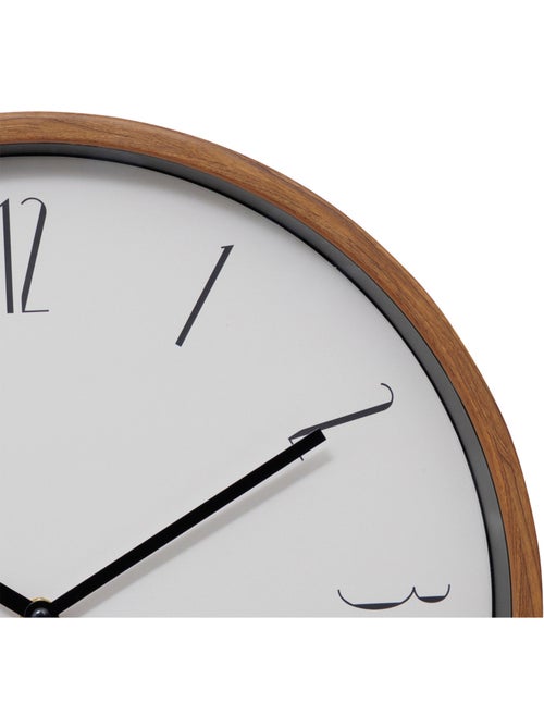 Horloge murale effet bois noyer BRATISLAV - Kiabi