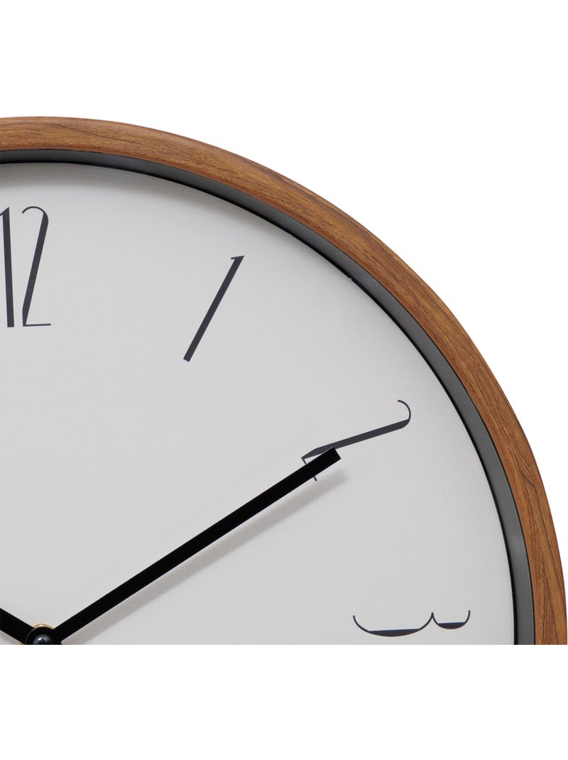 Horloge murale effet bois noyer BRATISLAV Blanc - Kiabi