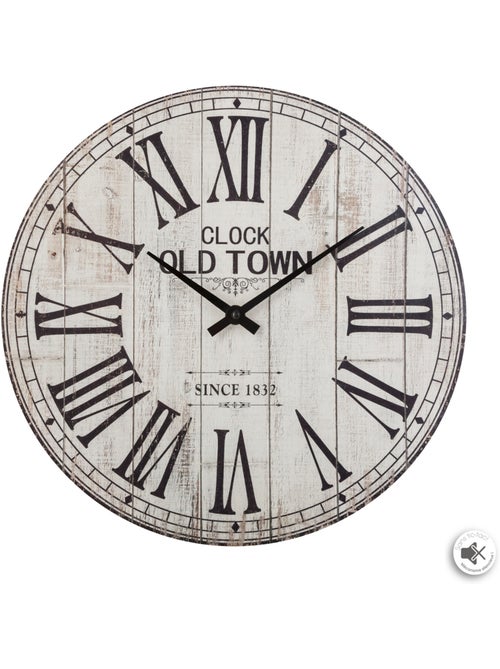 Horloge murale en bois aspect lattes ALEX - Kiabi