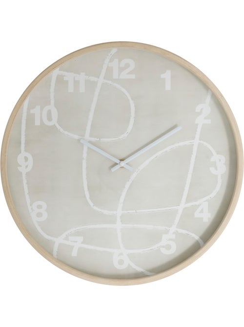Horloge murale en bois greta - Kiabi