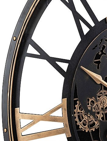 Horloge murale en métal CLARK