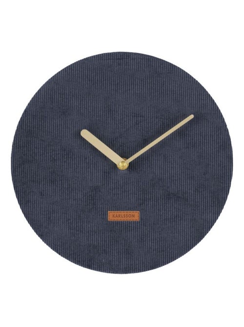 Horloge murale en velours côtelé Corduroy - Diam. 25 cm - Kiabi