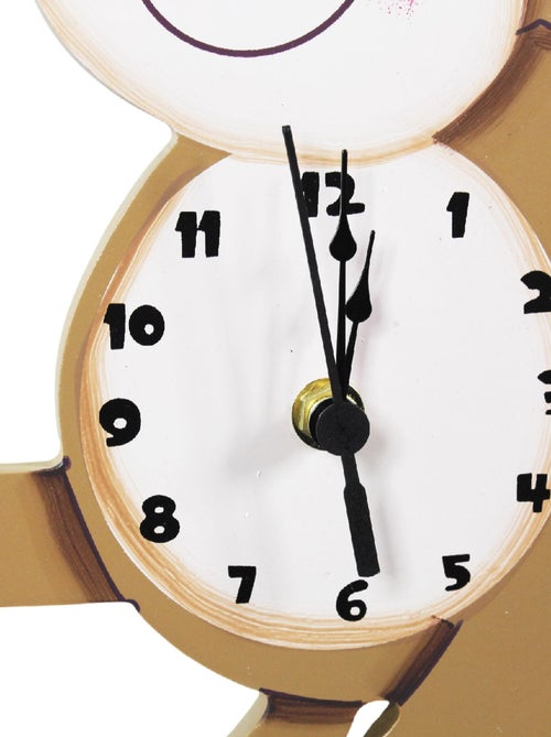 Horloge murale enfant pendule bois décor chambre bébé - Kiabi