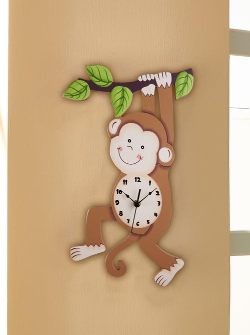 Horloge murale enfant pendule bois décor chambre bébé - Kiabi