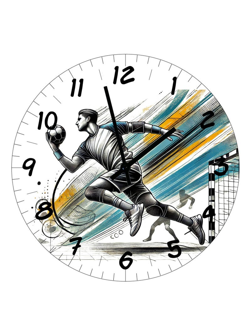 Horloge murale handball 29 cm - Blanc - 0.00€ - Kiabi