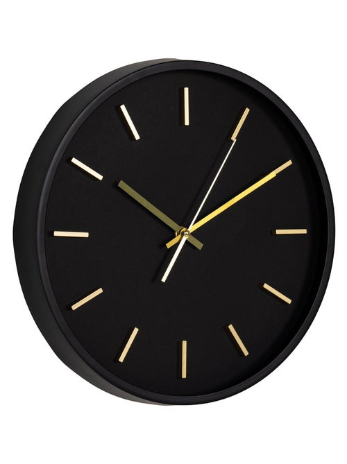 Horloge murale Kensington - Horloge murale, noire, mouvement silencieux ø35 cm - Kiabi Horloge murale Kensington - Horloge murale, noire, mouvement silencieux ø35 cm - Kiabi