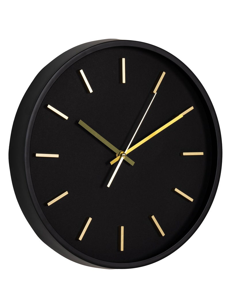 Horloge murale Kensington - Horloge murale, noire, mouvement silencieux ø35 cm Noir - Kiabi