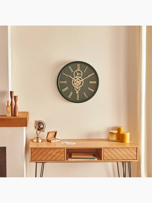 Horloge murale métal design ancien rouages mobiles ARACELY - Kiabi