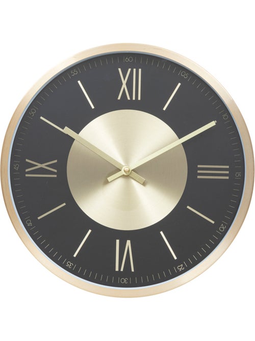Horloge murale métal finition laiton ARIANA - Kiabi