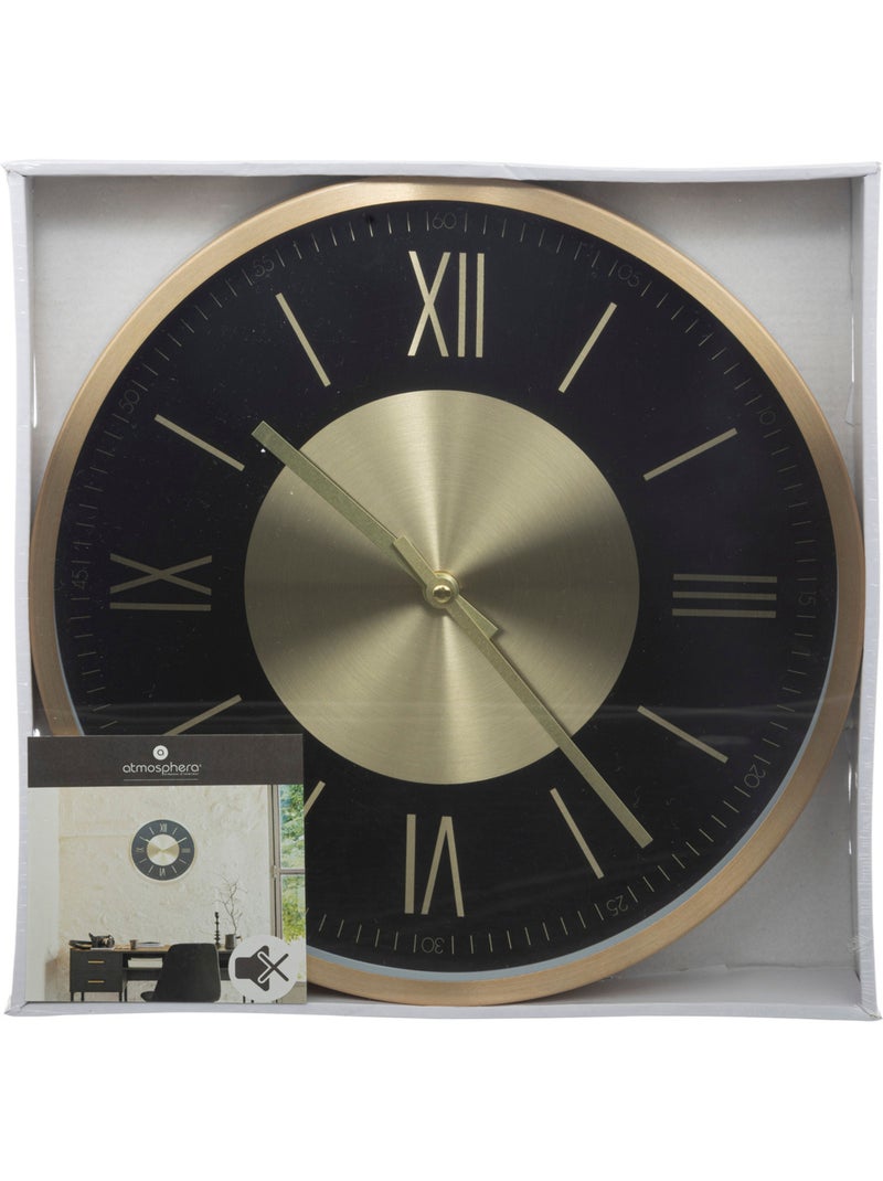 Horloge murale métal finition laiton ARIANA Doré - Kiabi