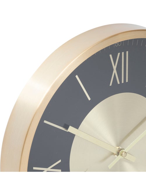 Horloge murale métal finition laiton ARIANA - Kiabi