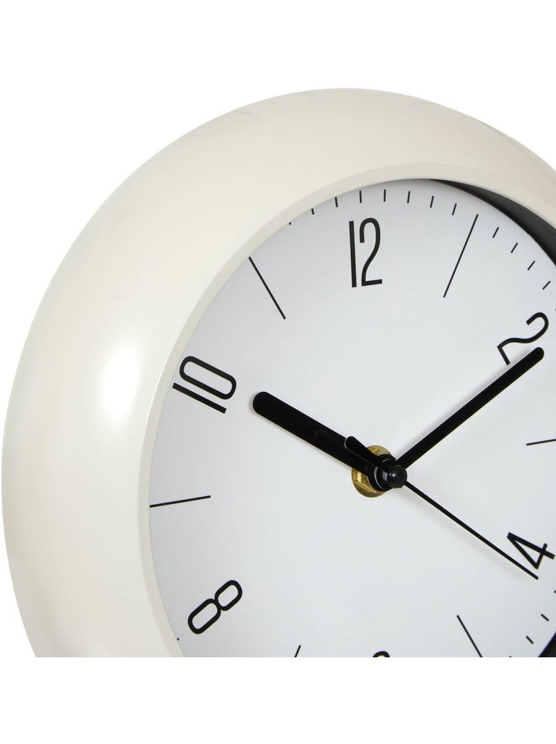 Horloge murale minimaliste cadran verre bombé RONAN Blanc - Kiabi