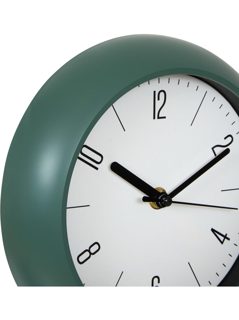 Horloge murale minimaliste cadran verre bombé RONAN Vert - Kiabi
