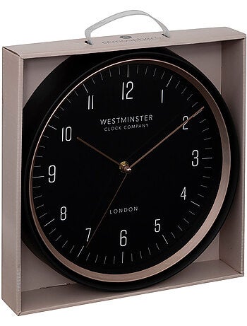 Horloge murale mixte bois et laiton SVEN