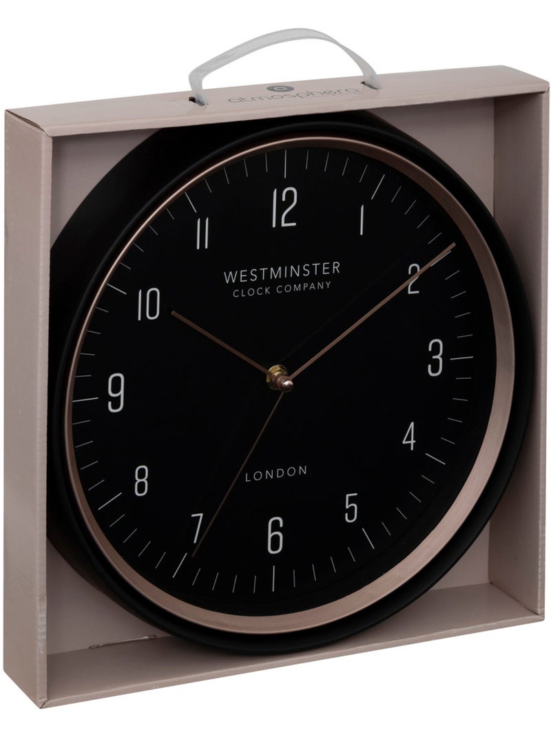 Horloge murale mixte bois et laiton SVEN Noir - Kiabi