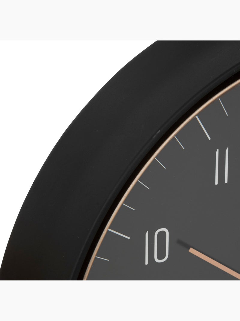 Horloge murale mixte bois et laiton SVEN Noir - Kiabi