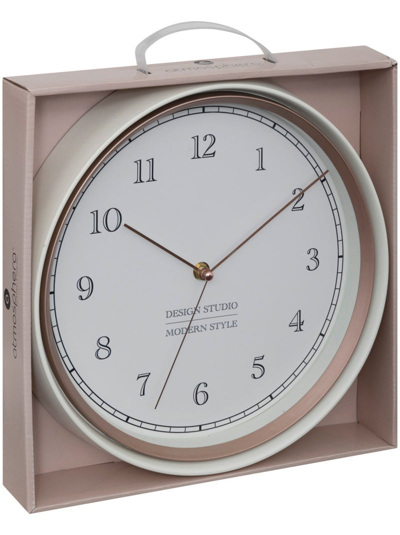 Horloge murale petite taille aiguilles laiton SVEN Beige - Kiabi