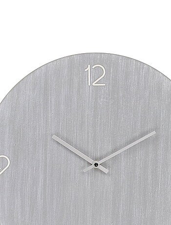 Horloge murale Ravenna - Horloge murale, MDF, gris clair, mouvement silencieux ø40