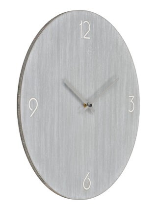 Horloge murale Ravenna - Horloge murale, MDF, gris clair, mouvement silencieux ø40