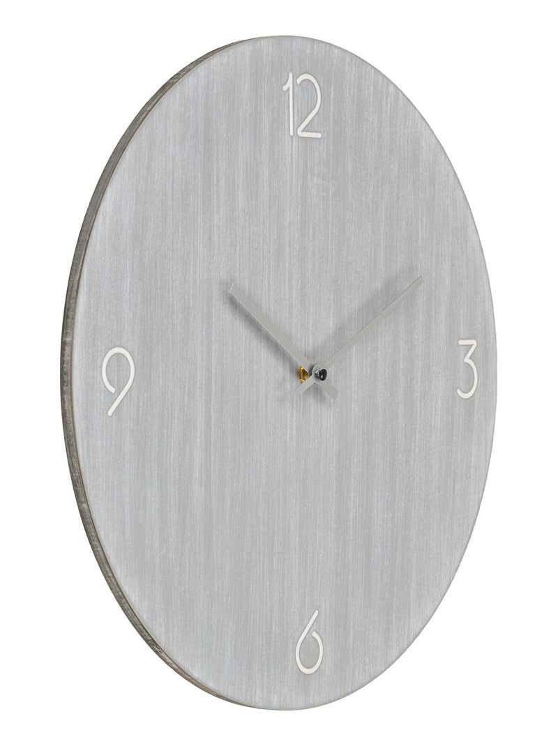 Horloge murale Ravenna - Horloge murale, MDF, gris clair, mouvement silencieux ø40 Gris clair - Kiabi