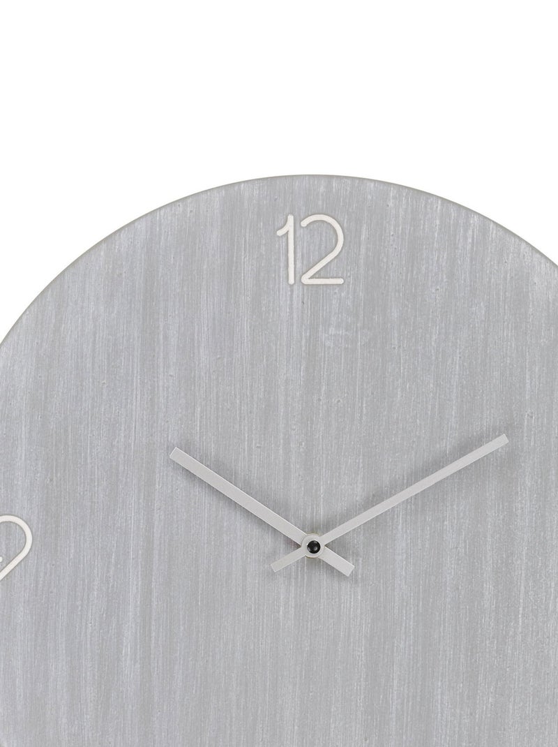 Horloge murale Ravenna - Horloge murale, MDF, gris clair, mouvement silencieux ø40 Gris clair - Kiabi