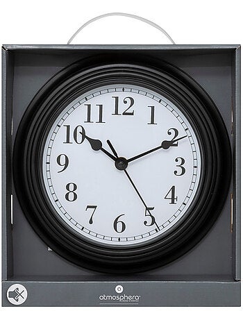 Horloge murale rétro à moulures evan