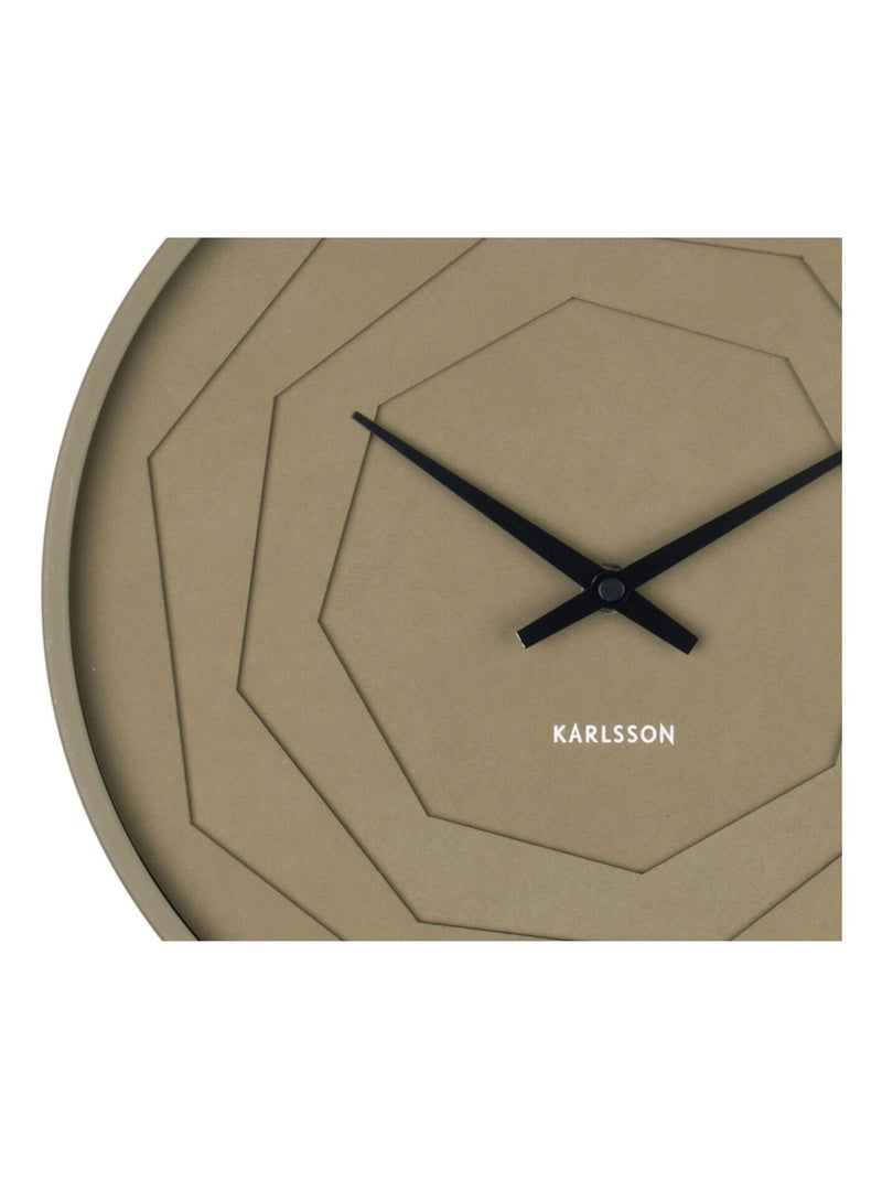 Horloge murale ronde à relief LAYERED ORIGAMI Vert - Kiabi