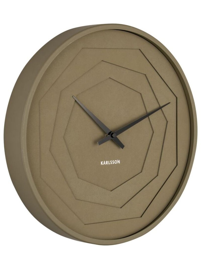 Horloge murale ronde à relief LAYERED ORIGAMI Vert - Kiabi