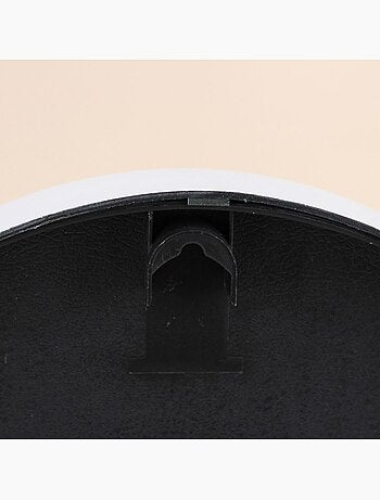 Horloge murale ronde bleu quadrillage blanc 25cm