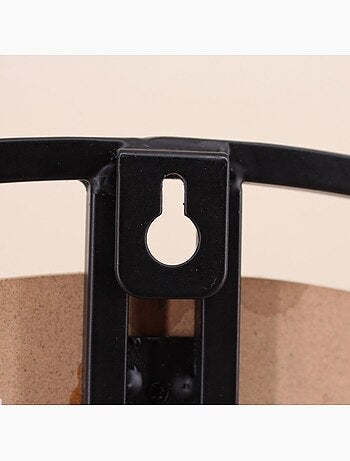 Horloge murale ronde en métal noir 57cm