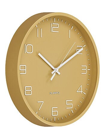 Horloge murale Rosolini - Horloge murale, ocre, mouvement silencieux ø30 cm