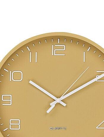 Horloge murale Rosolini - Horloge murale, ocre, mouvement silencieux ø30 cm