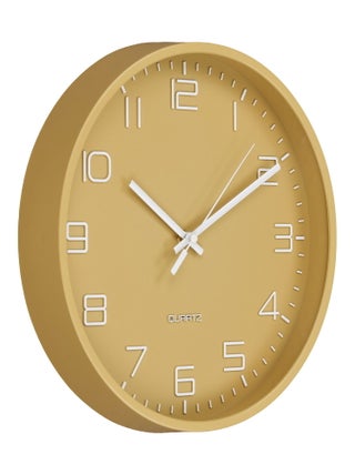 Horloge murale Rosolini - Horloge murale, ocre, mouvement silencieux ø30 cm