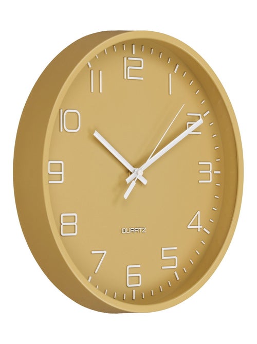 Horloge murale Rosolini - Horloge murale, ocre, mouvement silencieux ø30 cm - Kiabi
