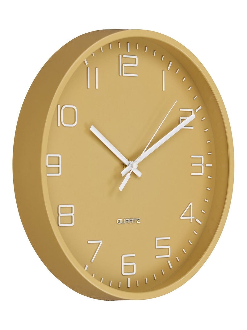 Horloge murale Rosolini - Horloge murale, ocre, mouvement silencieux ø30 cm Beige argile - Kiabi