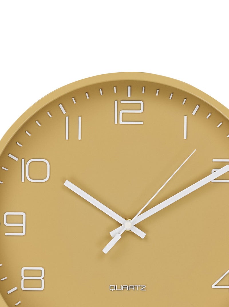 Horloge murale Rosolini - Horloge murale, ocre, mouvement silencieux ø30 cm Beige argile - Kiabi