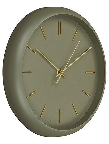 Horloge murale Rossano - Horloge murale, verte, mouvement silencieux ø30 cm