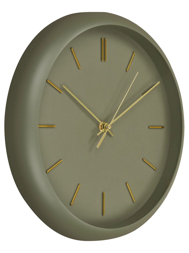 Horloge murale Rossano - Horloge murale, verte, mouvement silencieux ø30 cm Vert - Kiabi