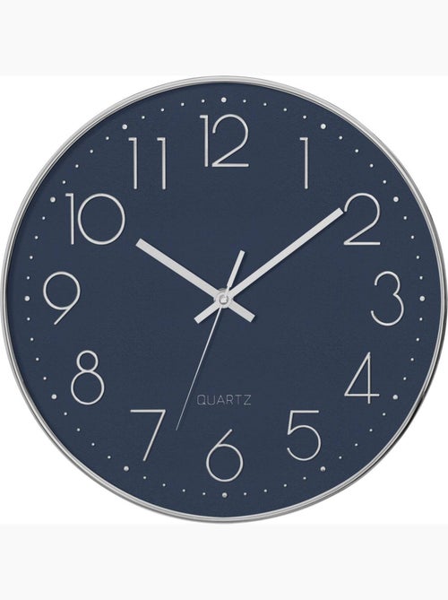 Horloge murale silencieuse cadran en verre laure - Kiabi