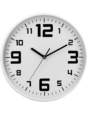 Horloge murale silencieuse cadre en métal brossé ELIAN