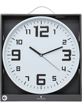 Horloge murale silencieuse cadre en métal brossé ELIAN