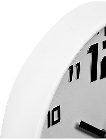 Horloge murale silencieuse cadre en métal brossé ELIAN
