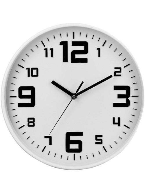 Horloge murale silencieuse cadre en métal brossé ELIAN - Kiabi